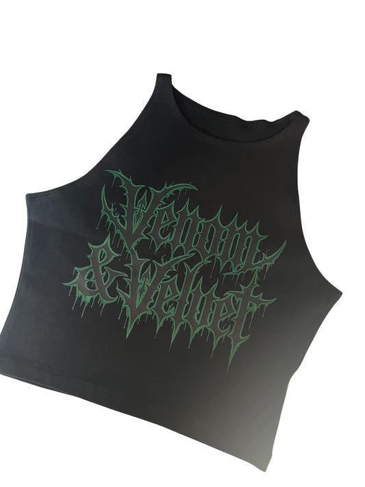 Death Drip Racer Back Crop Top